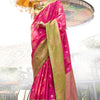 Mesmeric Dark Pink Soft Banarasi Silk Saree With Jazzy Blouse Piece