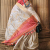 Chatoyant Beige Soft Banarasi Silk Saree With Ideal Blouse Piece