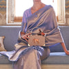 Alluring Lavender Kanjivaram Silk Saree With Outstanding Blouse Piece