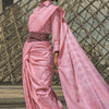 Nemesis Pink Kanjivaram Silk Saree With Surreptitious Blouse Piece