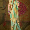 Classy Green Cotton Silk Saree With Snazzy Blouse Piece