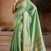 Inspiring Green Soft Banarasi Bhagalpuri Silk Saree With Capricious Blouse Piece