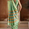 Inspiring Green Soft Banarasi Bhagalpuri Silk Saree With Capricious Blouse Piece