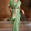 Inspiring Green Soft Banarasi Bhagalpuri Silk Saree With Capricious Blouse Piece