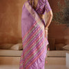 Sensational Lavender Soft Banarasi Bhagalpuri Silk Saree With Enchanting Blouse Piece