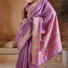 Sensational Lavender Soft Banarasi Bhagalpuri Silk Saree With Enchanting Blouse Piece