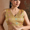 Energetic Yellow Soft Banarasi Bhagalpuri Silk Saree With Moiety Blouse Piece