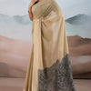 Improbable Beige Cotton Silk Saree With Vivacious Blouse Piece