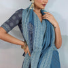 Tantalizing Blue Cotton Silk Saree With Invaluable Blouse Piece