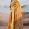 Luxuriant Yellow Cotton Silk Saree With Demesne Blouse Piece