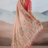 Pleasant Peach Soft Banarasi Tissue Silk Saree With Evocative Blouse Piece