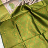 Demanding Beige and Green Soft Silk Saree With Jubilant Blouse Piece