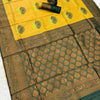 Susurrous Yellow and Green Soft Silk Saree With Vestigial Blouse Piece