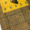 Susurrous Yellow and Green Soft Silk Saree With Vestigial Blouse Piece