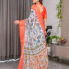 Peach Heritage Art Silk Saree with Traditional Warli-Inspired Storytelling Motifs