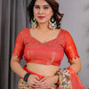 Royal Cream Art Silk Saree with Traditional Madhubani-Inspired Heritage Motifs