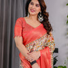 Royal Cream Art Silk Saree with Traditional Madhubani-Inspired Heritage Motifs