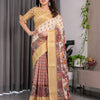 Elegant Pista Green Art Silk Saree with Regal Kalamkari-Inspired Floral Art