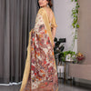 Elegant Pista Green Art Silk Saree with Regal Kalamkari-Inspired Floral Art