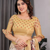 Elegant Pista Green Art Silk Saree with Regal Kalamkari-Inspired Floral Art