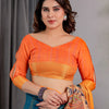 Radiant Mustard Art Silk Saree with Royal Heritage Motif Weaves