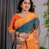 Radiant Mustard Art Silk Saree with Royal Heritage Motif Weaves