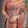 Graceful Peach Art Silk Saree with Royal Heritage Panel Story Designs