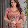 Graceful Peach Art Silk Saree with Royal Heritage Panel Story Designs
