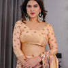 Elegant Cream Art Silk Saree with Royal Heritage Story & Geometric Border Design