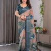 Regal Morpich Art Silk Saree with Royal Palace Garden Heritage Design