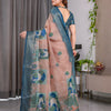 Regal Morpich Art Silk Saree with Royal Palace Garden Heritage Design