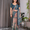 Regal Morpich Art Silk Saree with Royal Palace Garden Heritage Design