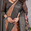 Royal Brown Art Silk Saree with Heritage Tree of Life & Bird Motif Design