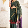 Super Extravagant Green Cotton Silk Saree With Stunner Blouse Piece