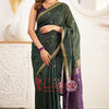 Super Extravagant Green Cotton Silk Saree With Stunner Blouse Piece