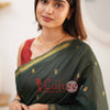 Sophisticated Green Cotton Silk Saree With Prodigal Blouse Piece