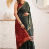 Sophisticated Green Cotton Silk Saree With Prodigal Blouse Piece