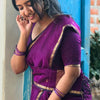 Confounding Magenta Cotton Silk Saree With Woebegone Blouse Piece