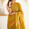 Glowing Mehndi Cotton Silk Saree With Attractive Blouse Piece