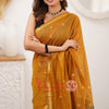 Lovely Mustard Cotton Silk Saree With Refreshing Blouse Piece