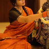 Luxuriant Orange Cotton Silk Saree With Sonorous Blouse Piece