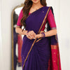 Ethereal Purple Cotton Silk Saree With Quixotic Blouse Piece