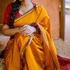 Serendipity Yellow Cotton Silk Saree With Enchanting Blouse Piece