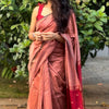 Comely Pink Cotton Silk Saree With Fancifull Blouse Piece