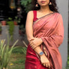 Comely Pink Cotton Silk Saree With Fancifull Blouse Piece