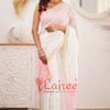 Outstanding White Cotton Silk Saree With Deserving Blouse Piece