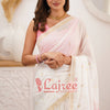 Outstanding White Cotton Silk Saree With Deserving Blouse Piece