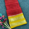 Exuberant Red Organza Silk Saree With Exemplary Blouse Piece