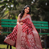 Incredible Red Soft Silk Saree With Redolent Blouse Piece