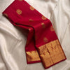Ideal Red Soft Silk Saree With Comely Blouse Piece
